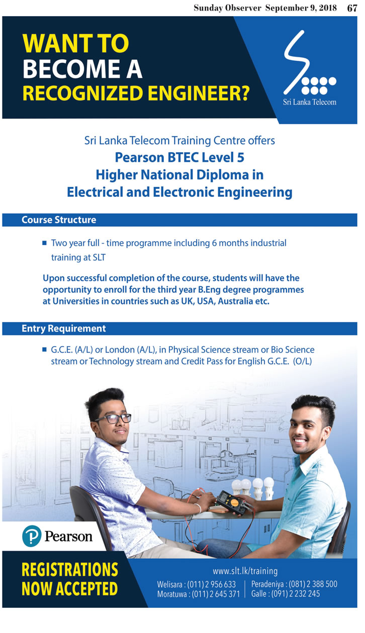 Higher National Diploma in Electrical & Electronic Engineering - Sri Lanka Telecom 